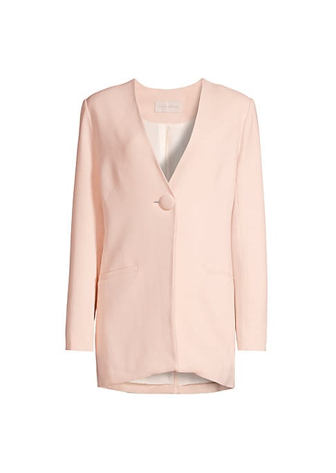 Chic Lapelless Longline Blazer