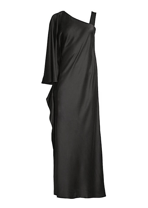 Lustrous Draped Silk Gown