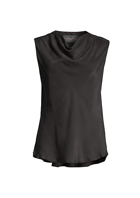 Draped Silk Elegance Top