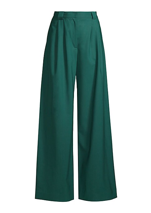 Chic High-Waisted Wool Trousers