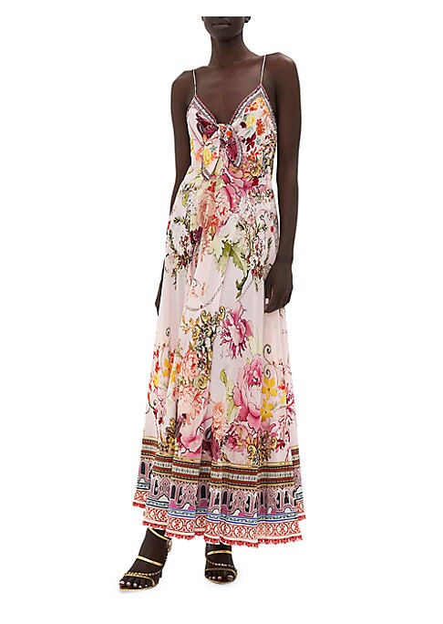 Crystal-Embellished Silk Maxi
