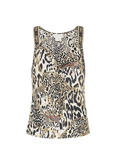 Leopard Luxe Cowl Tank