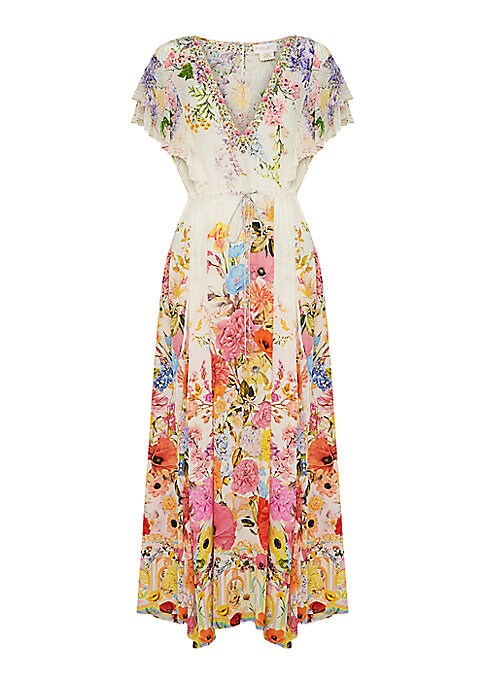 Floral Flutter Maxi Dress