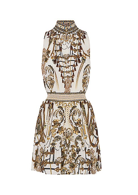 Silk Ruffle Mini Dress