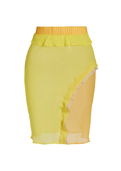 Ruffled Sheer Mini Skirt