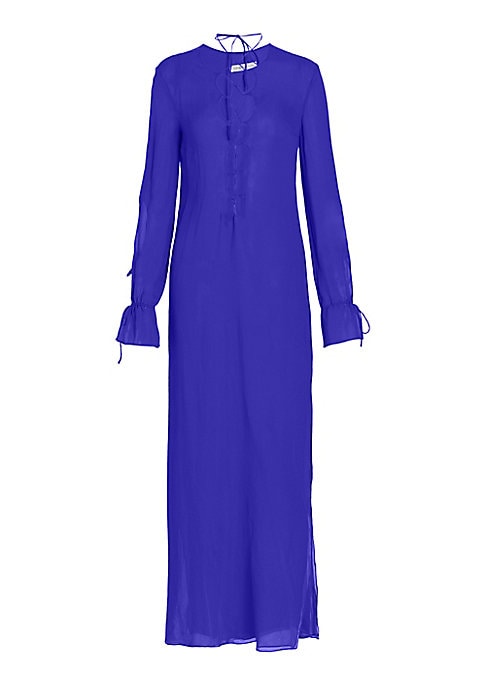 Silk Cutout Maxi Dress