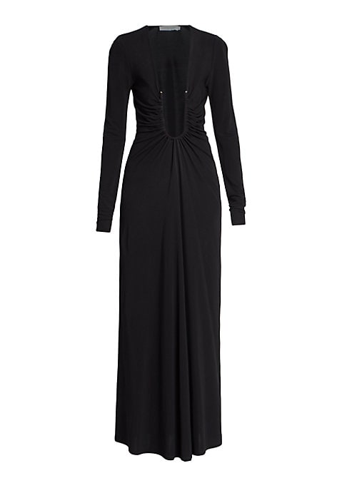 Scoopneck Palm Dress