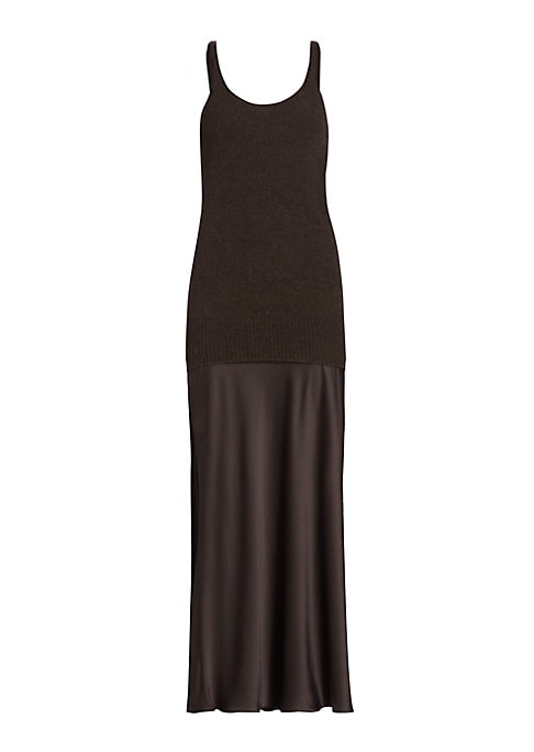 Elegant Silk-Cashmere Maxi Dress