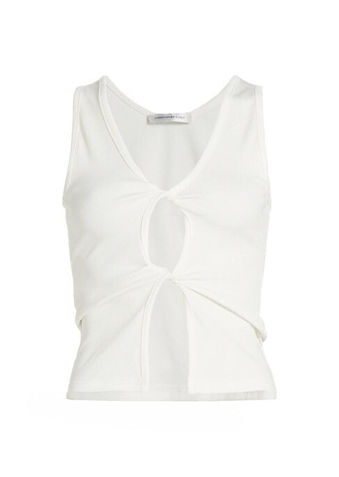 Cut-Out Twist Cropped Tank