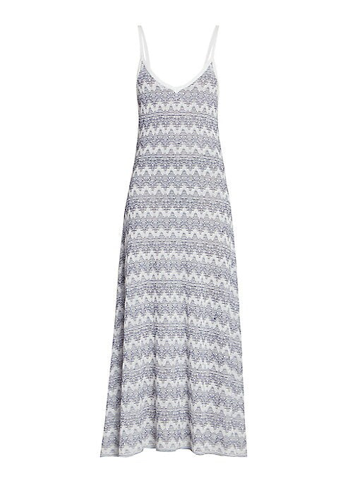 Chevron V-Neck Knit Dress