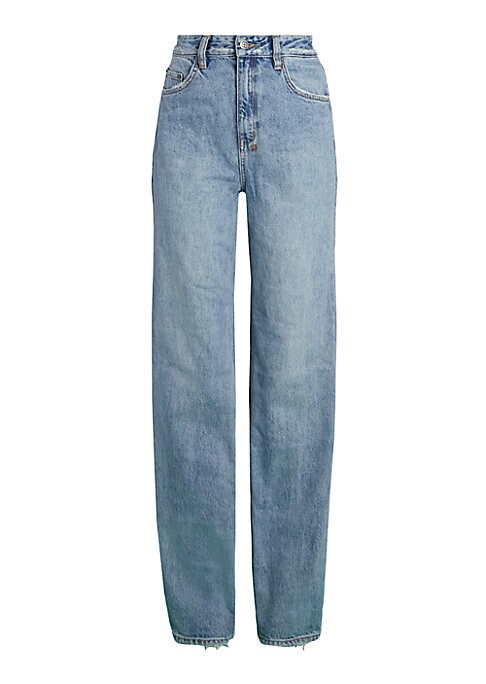 High-Waist Retro Straight Jeans