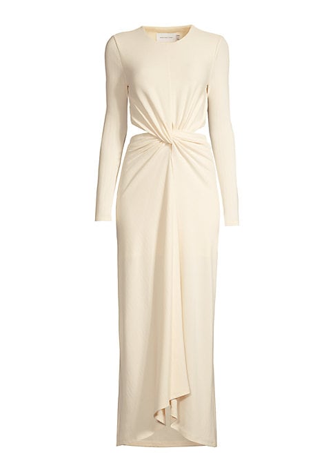 Draped Cut-Out Maxi Dress