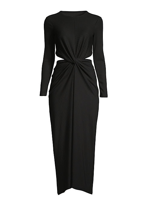 Draped Cut-Out Maxi Dress