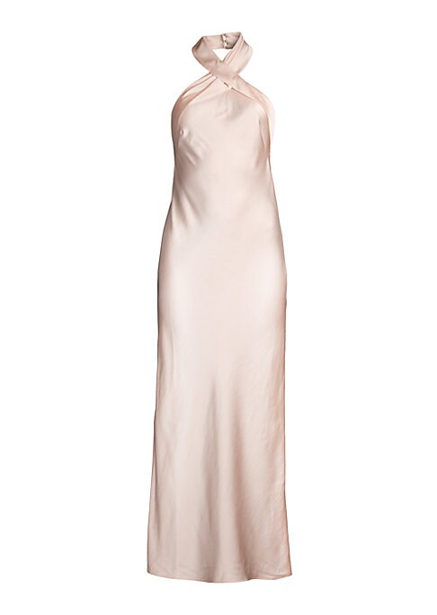 Elegant Satin Backless Dress