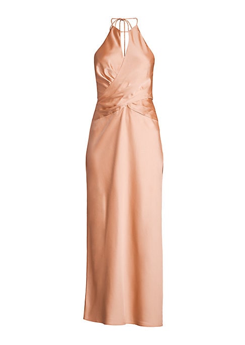 Satin Elegance Midi Dress