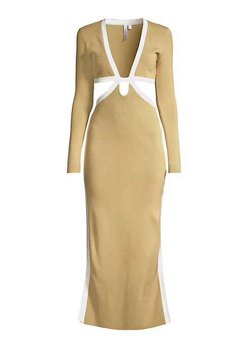 Vivid Cut-Out Midi Dress