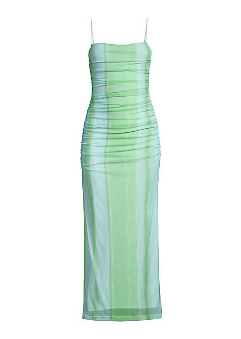 Floral Mesh Midi Dress