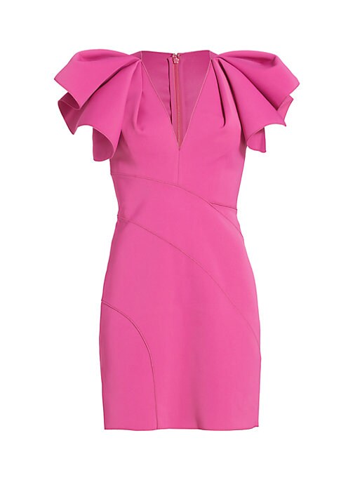 V-Neck Flutter Dress