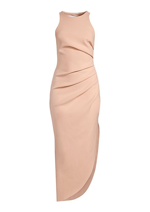 Sleek Gathered Midi Dress