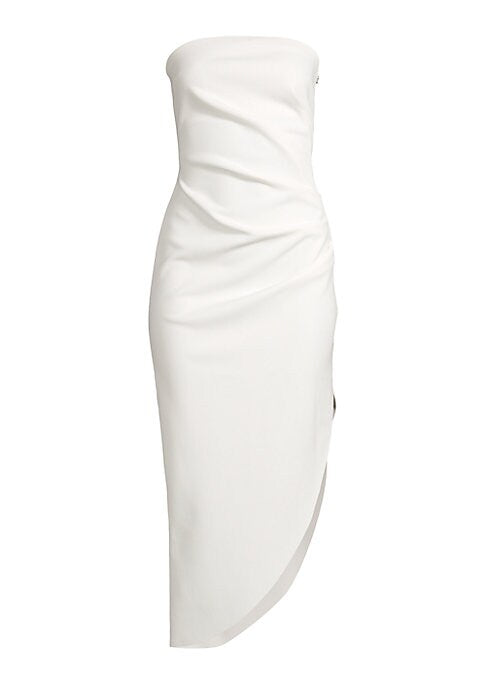 Asymmetric Elegance Midi Dress