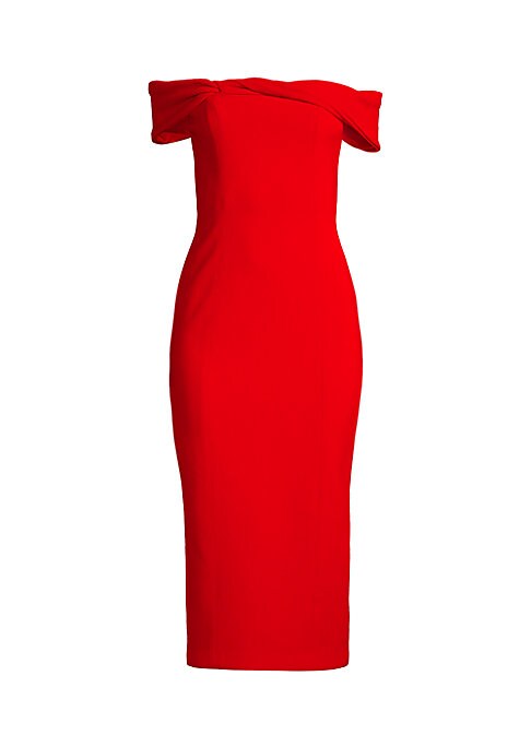 Elegant Off-Shoulder Midi Dress