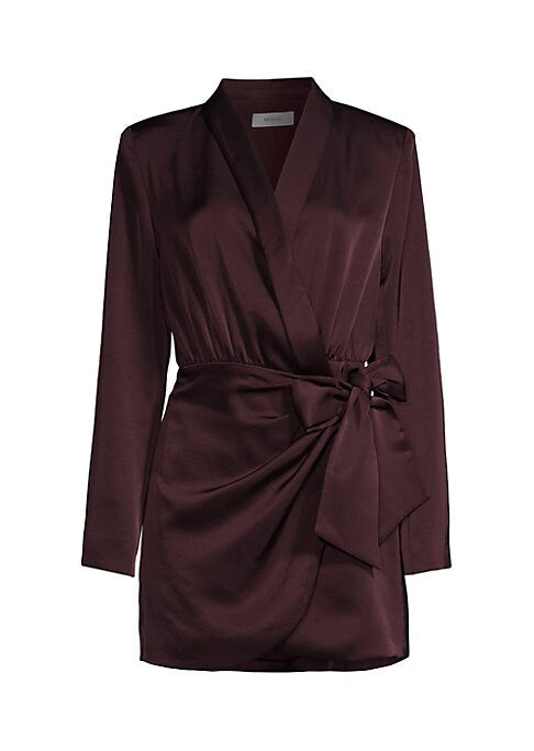 Lustrous Wrap Mini Dress