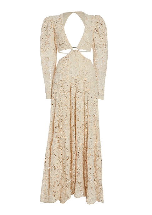 Lace Cutout Maxi Dress