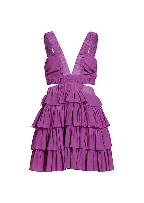 Ruffled Cupro Mini Dress