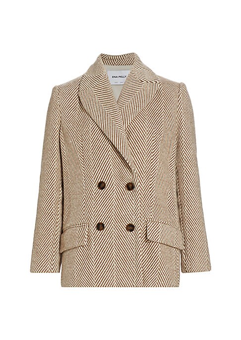 Striped Wool Blend Jacket
