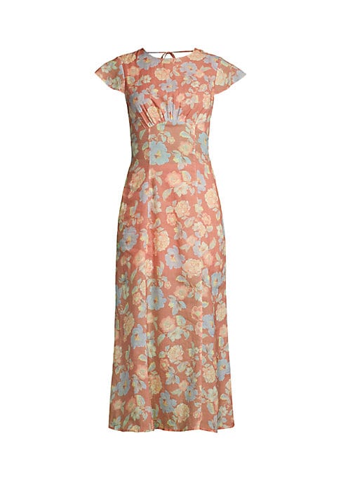 Floral Flutter Midi Dress
