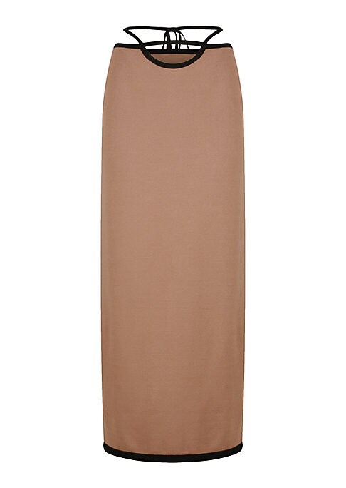 Strappy Knit Midi Skirt