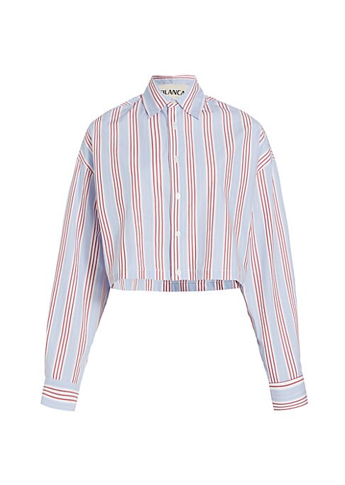 Cropped Stripe Shirt