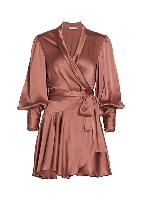 Silk Tie Mini Dress