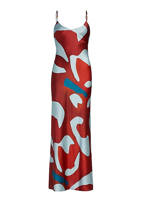 Geometric Elegance Maxi Dress