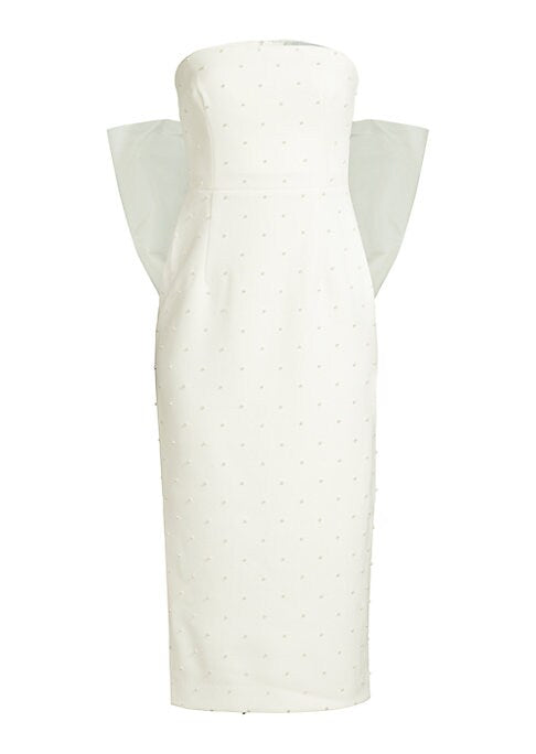 Pearl Bow Midi-Dress