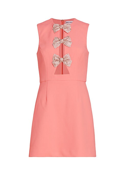 Crystal Bow Cut-Out Dress