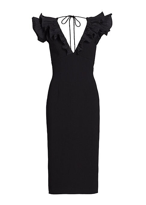 Ruffled Elegance Midi-Dress