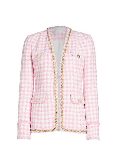 Chic Checked Tweed Jacket