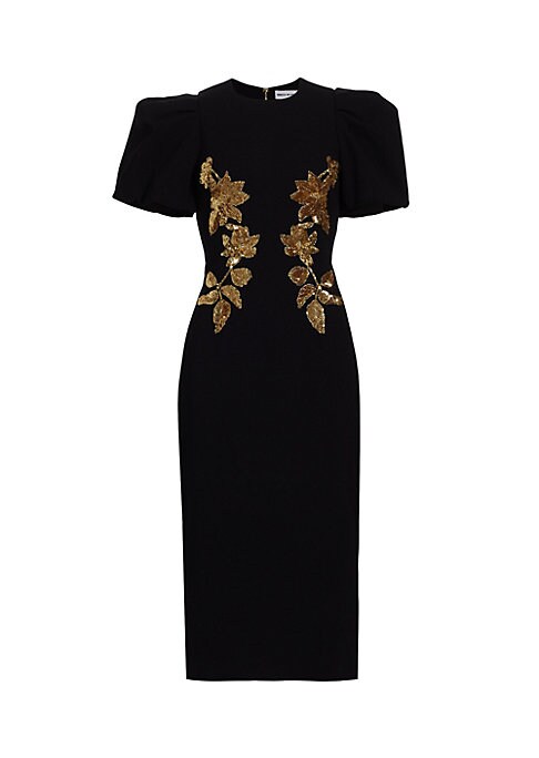 Glam Puff Sleeve Midi Dress