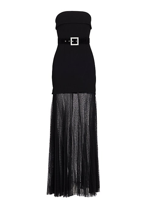 Chic Strapless Polka Dot Gown