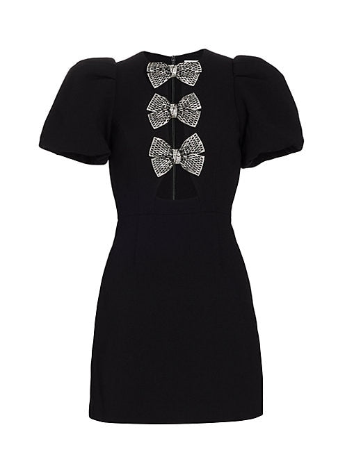 Crystal Bow Puff Dress