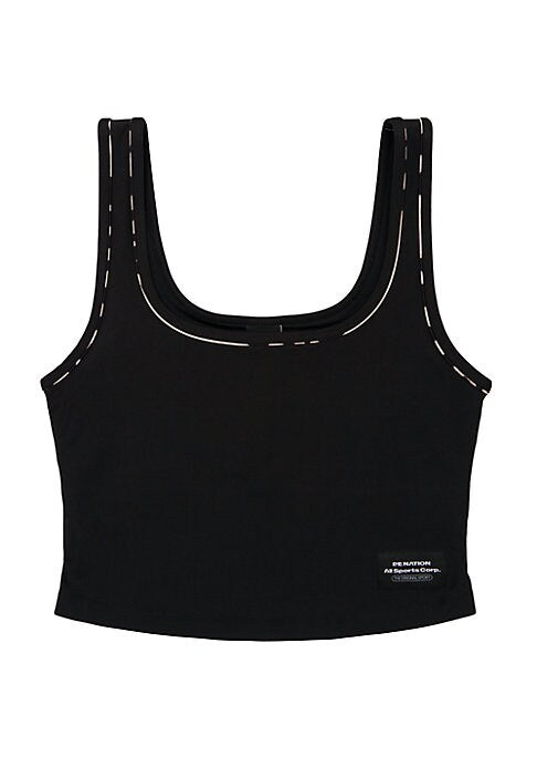 Square Neck Active Crop