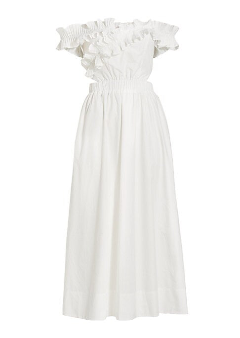 Ruffled Elegance Midi Dress