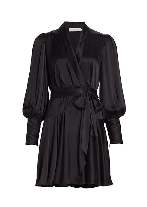 Elegant Silk Wrap Dress