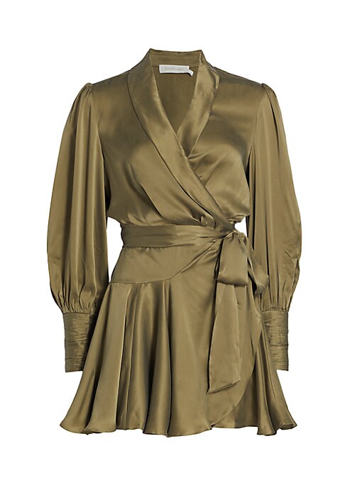Silk Tie Mini Dress