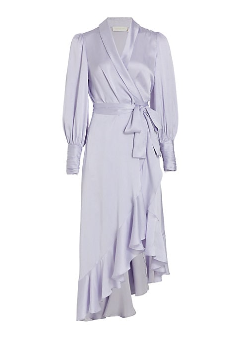 Elegant Ruffle Wrap Dress