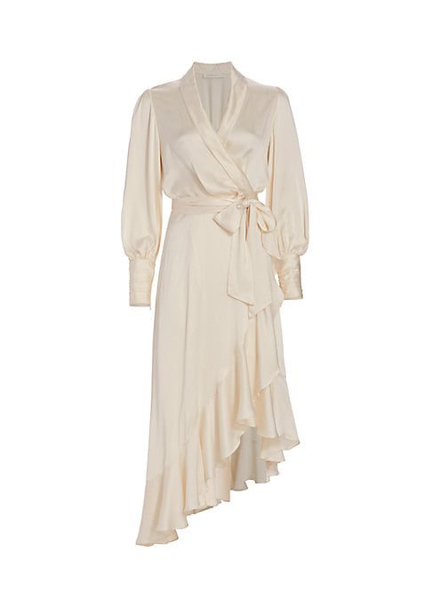 Elegant Silk Wrap Dress