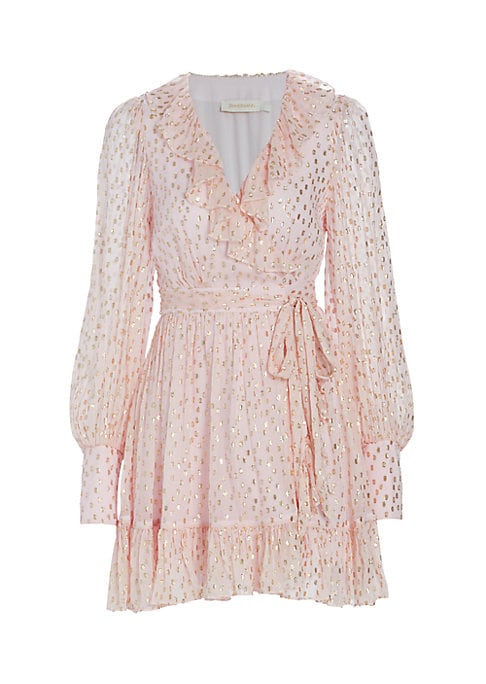 Romantic Silk Wrap Dress