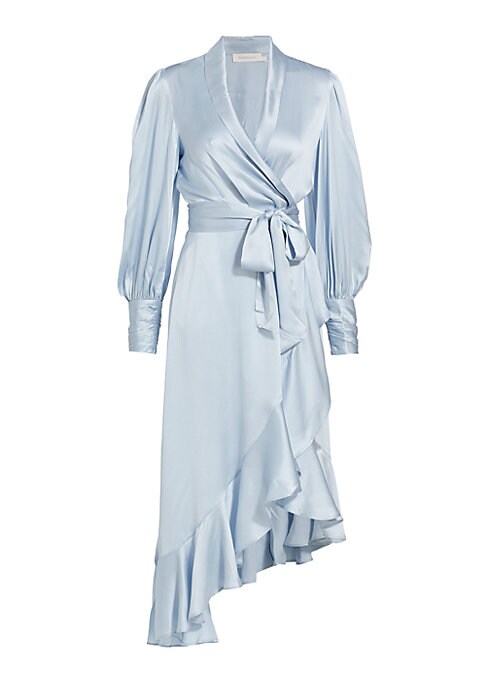 Elegant Ruffle Wrap Dress
