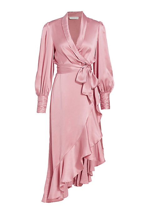 Elegant Ruffled Silk Dress